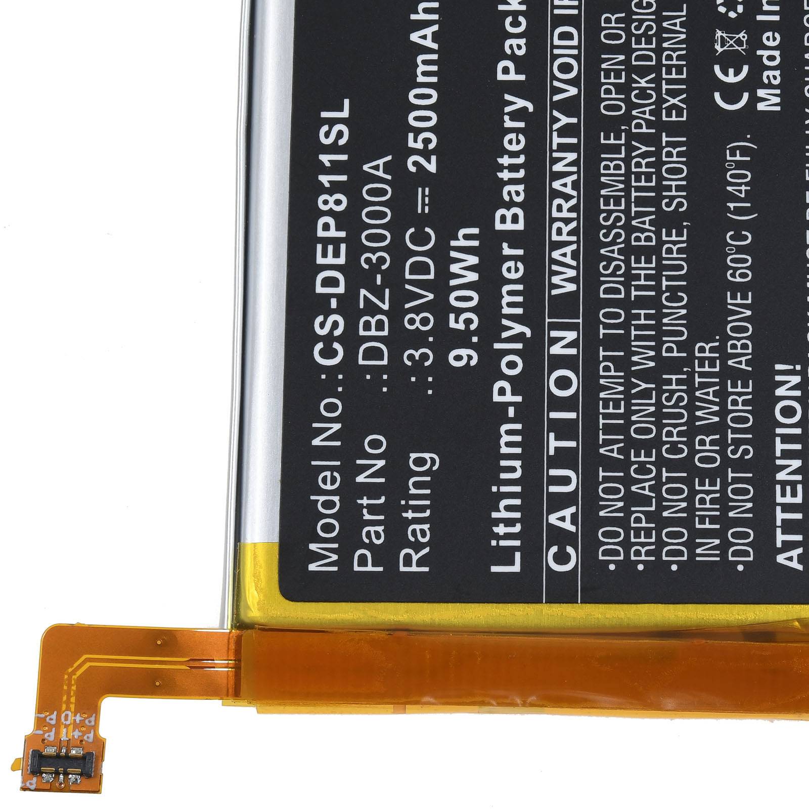 Powery Akku passend für Doro 8100 8100 Plus Handy Typ DBZ-3000A, 3,8V, Li-Polymer