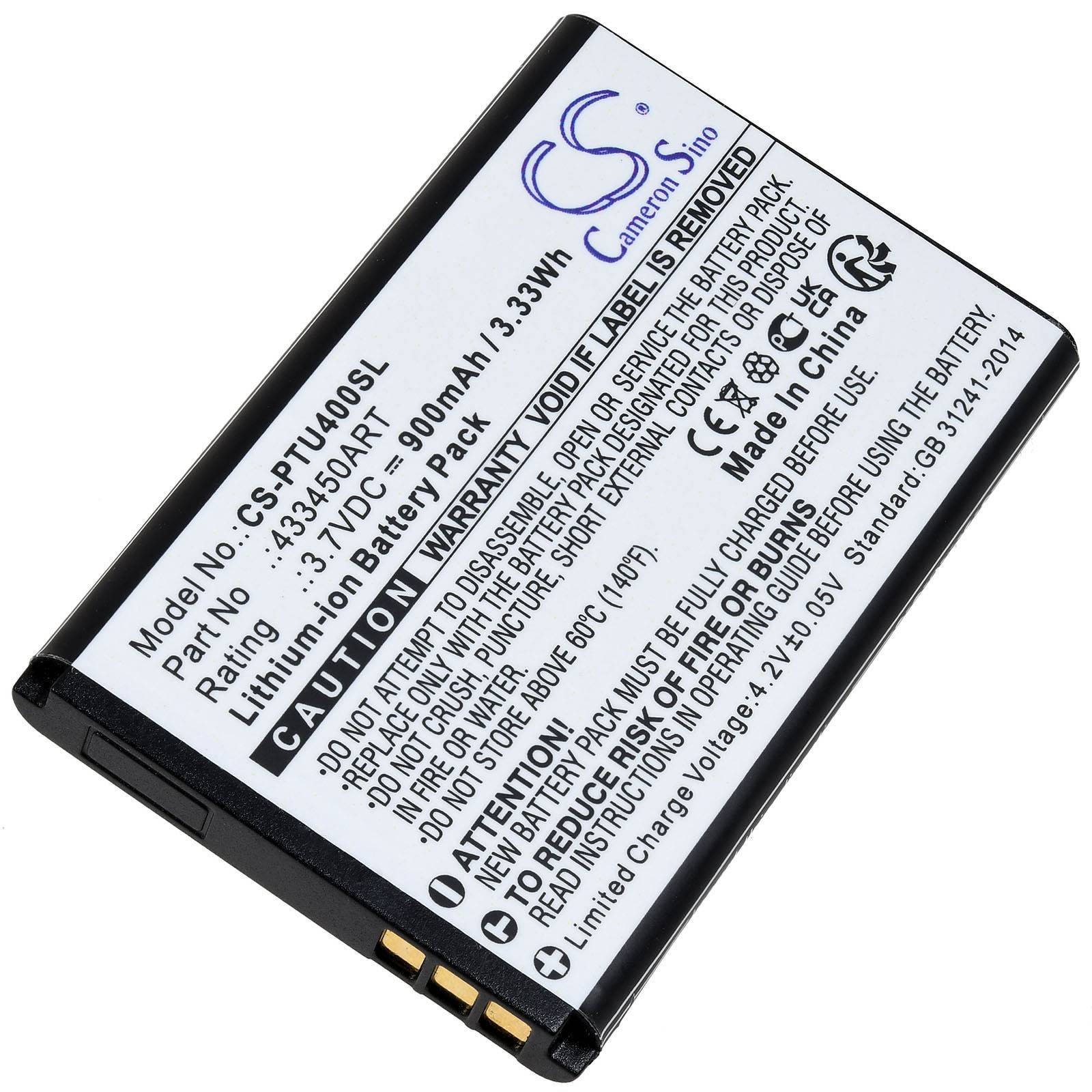 Powery Akku für Panasonic KX-TU400 EXRM Handy, 3,7V, Li-Ion