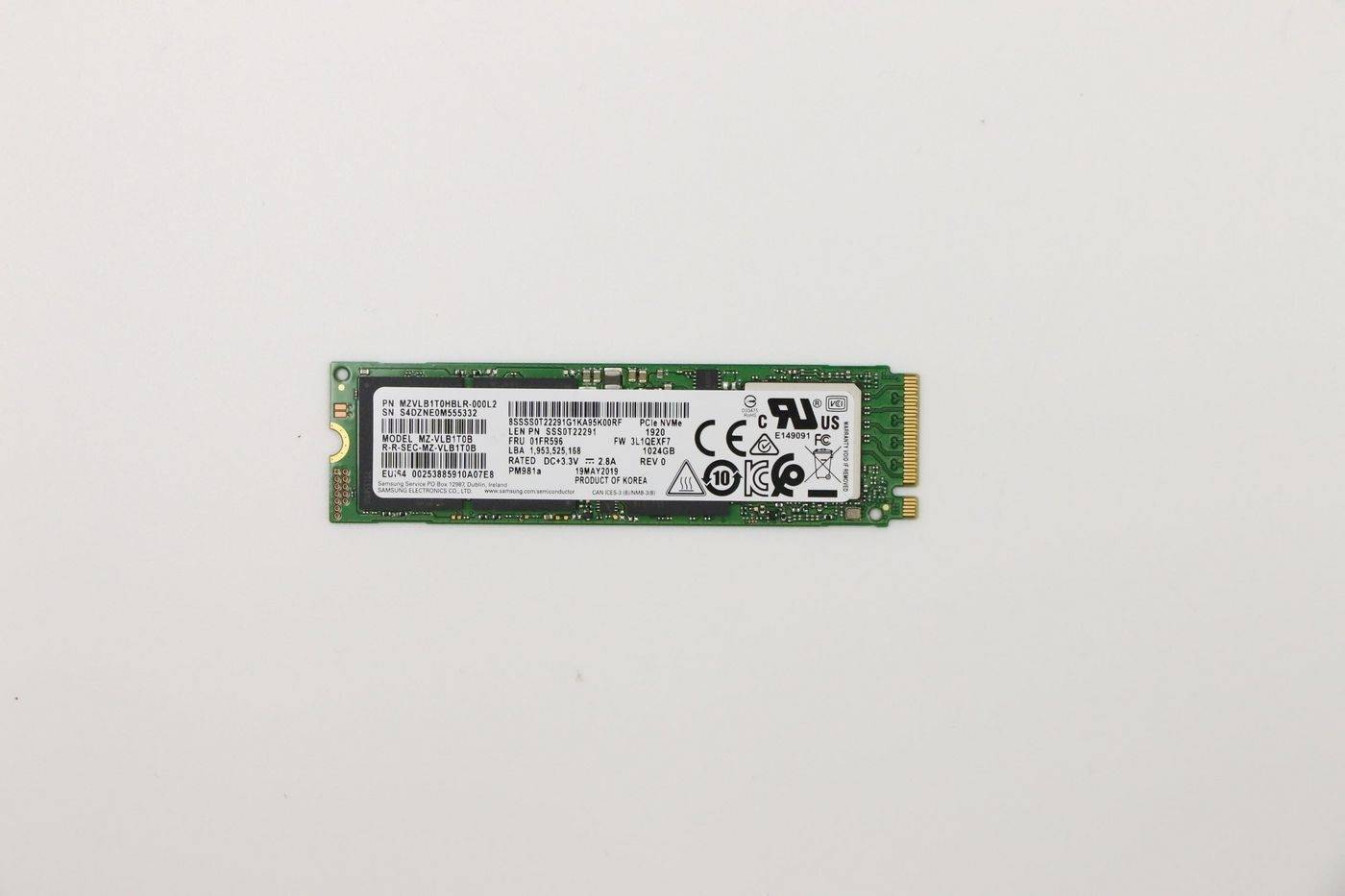 Lenovo SSD 1TB M.2 PCIe 2280 (01FR596)