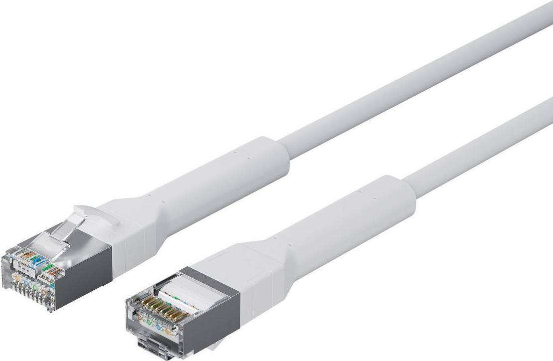 Lanview Network Cable CAT6A U/FTP (LSZH) 0.25m White (LV-6AFTP-FLEX-ANG-0025W-S)