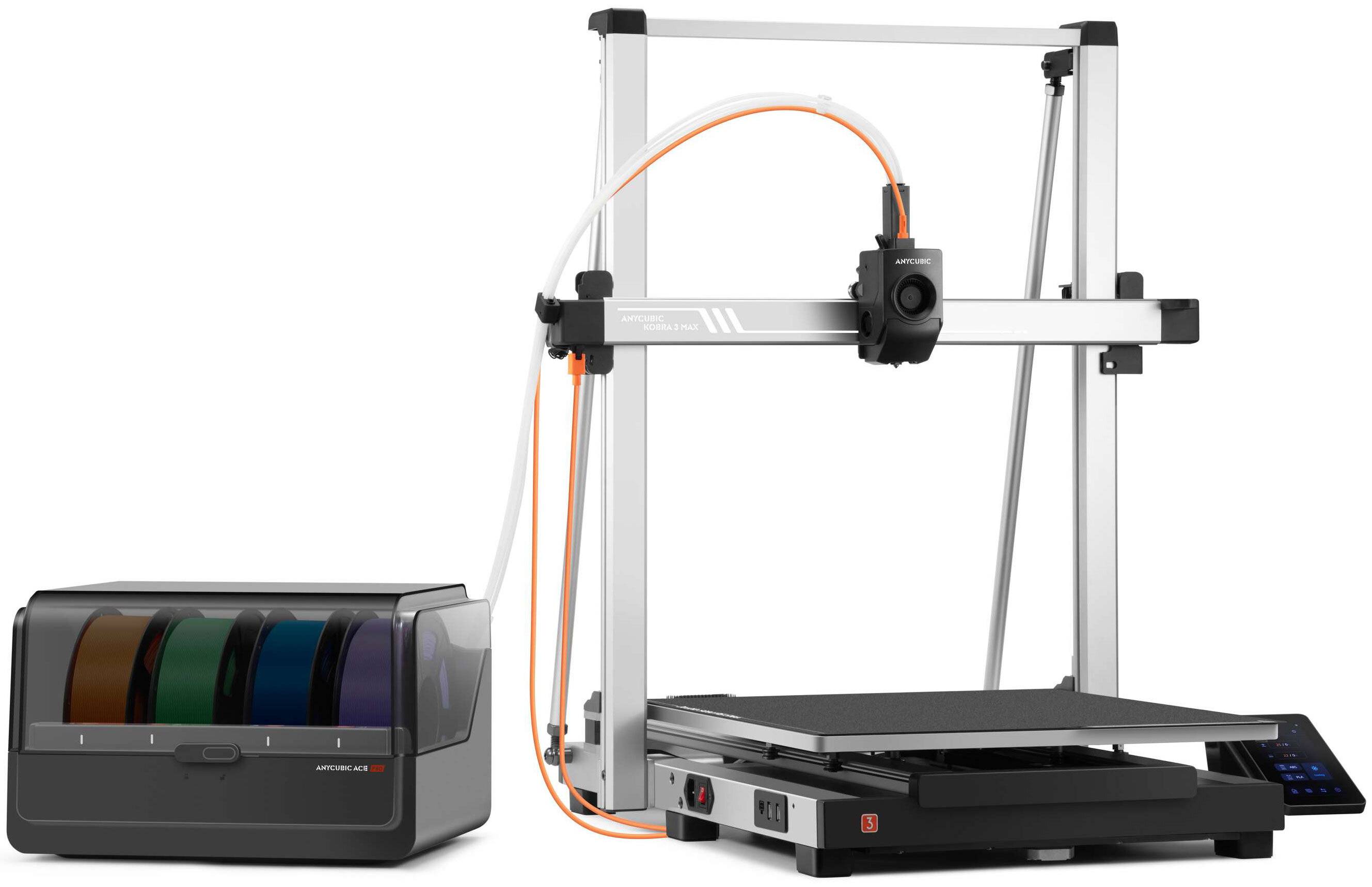 Anycubic Kobra 3 Max Combo 3D-Drucker, 420x420x500mm, 600mm/s, Mehrfarbdruck, ACE Pro