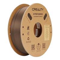 Spule mit braunem Creality Hyper Series 3D-Druckfilament mit Pappspule und etiketierter Verpackung.
