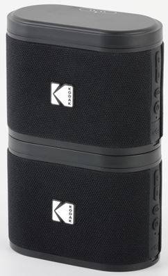Kodak SoundBrix Wireless Stack Speaker (Bass Black), 2PCS