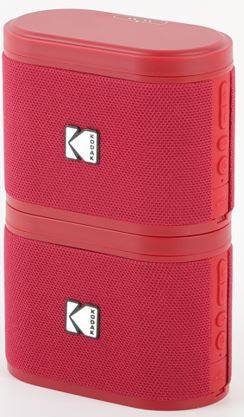 Kodak SoundBrix Wireless Stack Speaker (Reverb Red), 2PCS