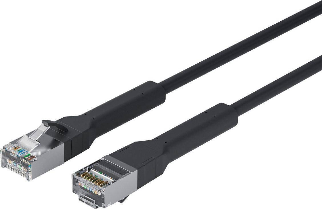 Lanview Network Cable CAT6A U/FTP (LSZH) 1.5m Black (LV-6AFTP-FLEX-ANG-015B-S)