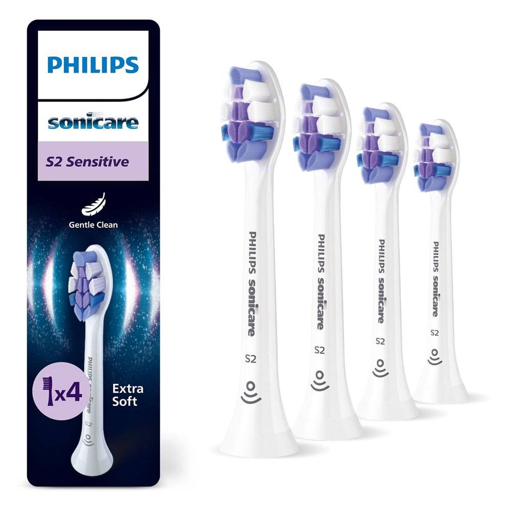 Philips Sonicare S2 Sensitive Ersatzbürstenköpfe 4er-Pack weiß