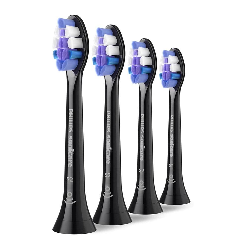 Philips Sonicare S2 Sensitive Ersatzbürstenköpfe 4er-Pack schwarz