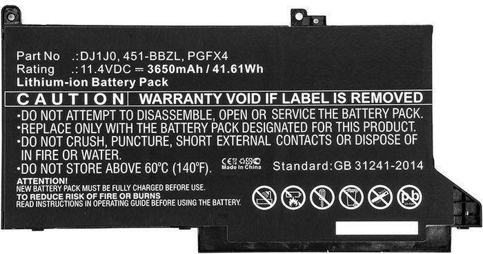 CoreParts Laptop Battery 42Wh Li-ion 11.4V 3650mAh Black PGFX4