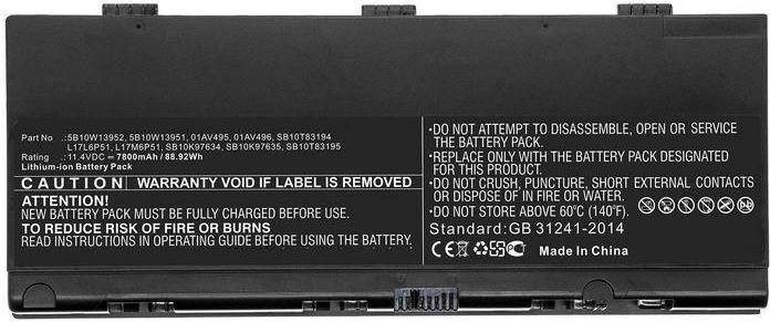 CoreParts Laptop Battery 88.92Wh Li-ion 11.4V 7800mAh Black
