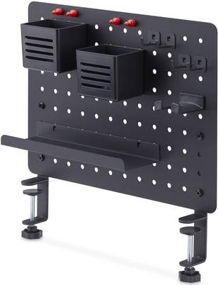 StarTech.com Clamp-On Pegboard with Accessories, 16.5 x 12.5in (42 x 32cm) (1612B-DESK-PEGBOARD)