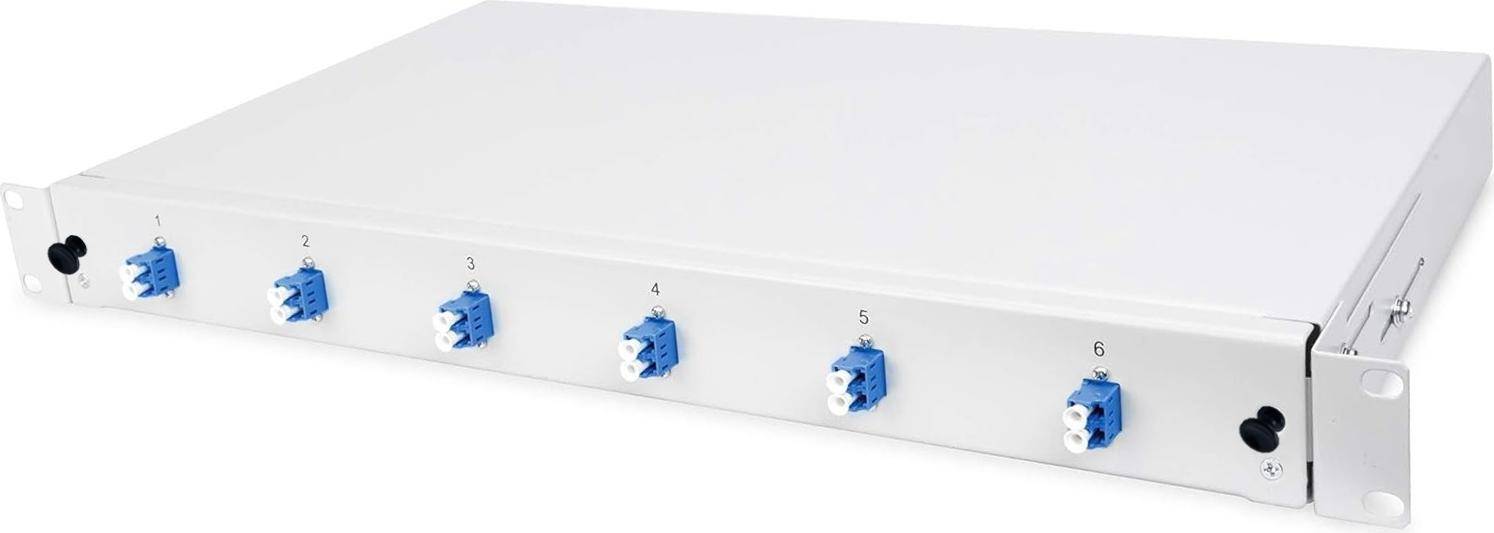 Helos ''LWL 19'''' Breakoutbox mit 6-fach LC-duplex, Singlemode '' (380951)