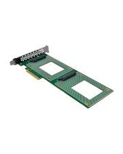 InLine PCIe Karte zu 2x intern U.2 NVMe SFF-8639  Bifurcation x8 schmal 3.0