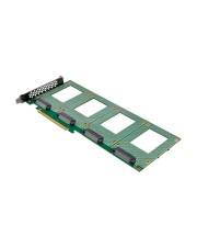 InLine PCIe Karte zu 4x intern U.2 NVMe SFF-8639  Bifurcation x16 3.0