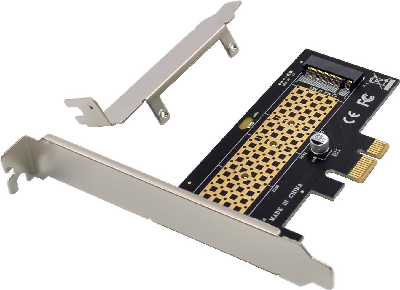 InLine PCI Express Karte zu 1x intern NVMe M.2 Key M PCIe x1 (76660S)