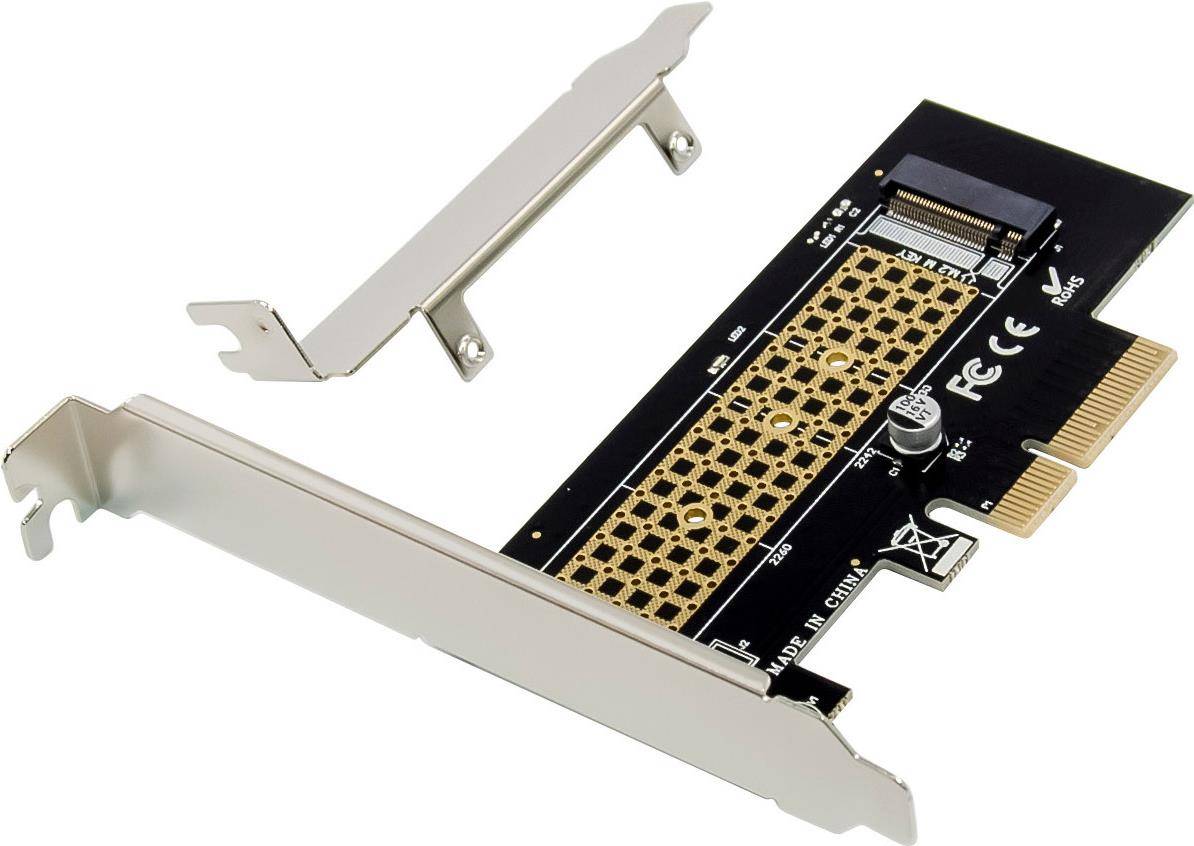 InLine® PCIe Karte zu 1x intern NVMe M.2 Key M, x4 I/O-Karten / Frontpanel / Slotbleche