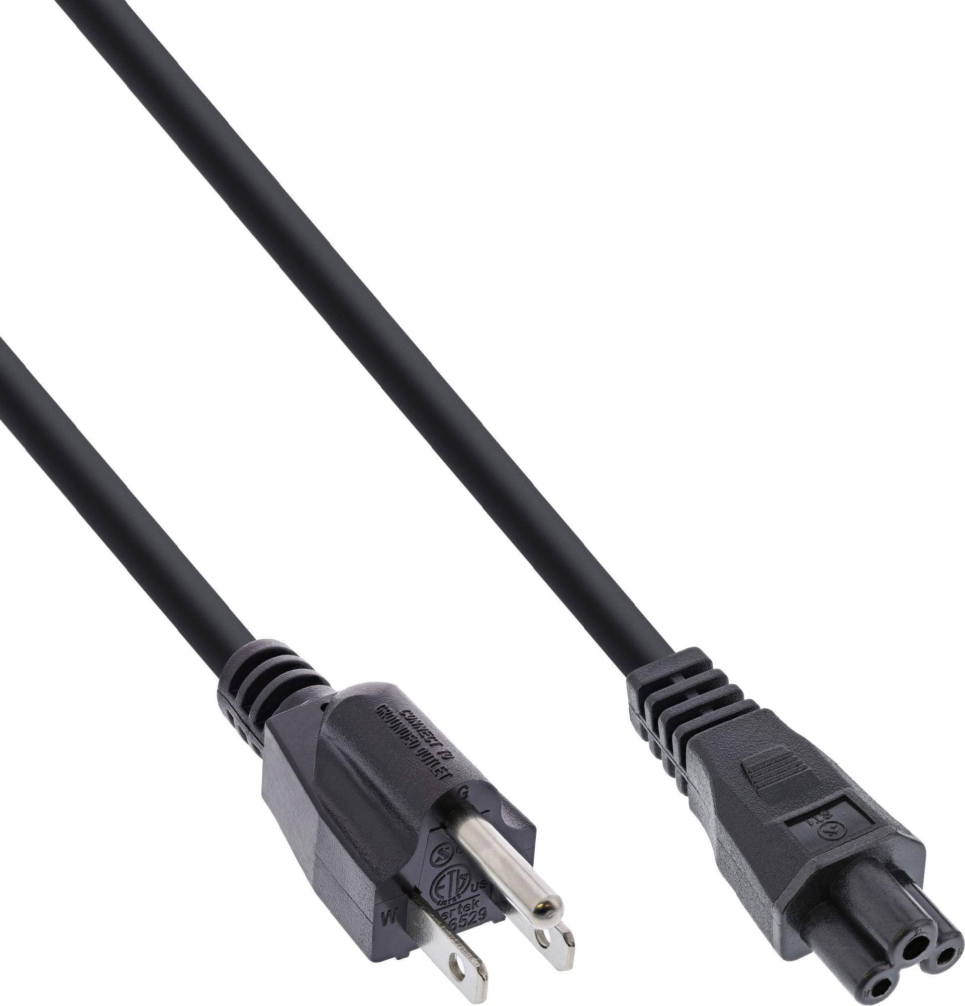 InLine 35er B-Pack Netzkabel für Notebook USA/Canada Kupplung