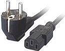 Equip Stromkabel CEE 7/7 90°->C13 St/Bu schwarz 1.80m PVC Polybeutel (112120)