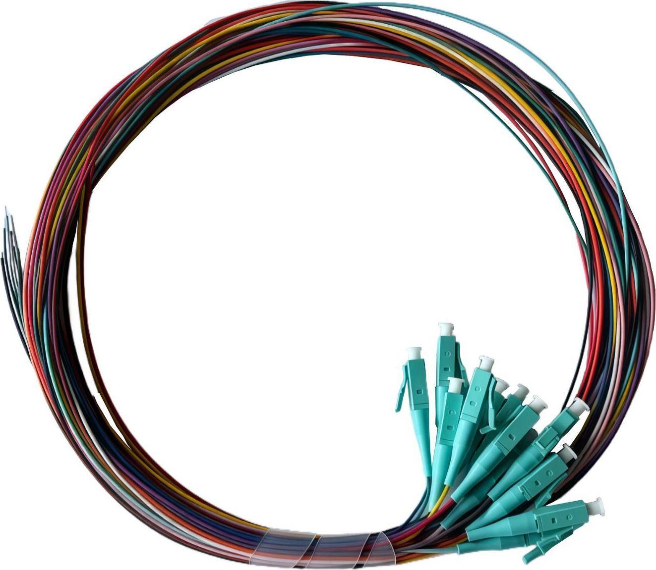 Lanview Pigtail LC/UPC 50/125 OM3 2meters PVC Grade C (LVO-PIG-LCUPC-12CORE-OM3-2M)