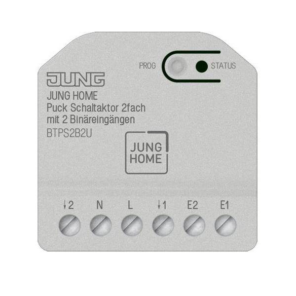 Jung JH Puck Schaltaktor 2fach BTPS2B2U