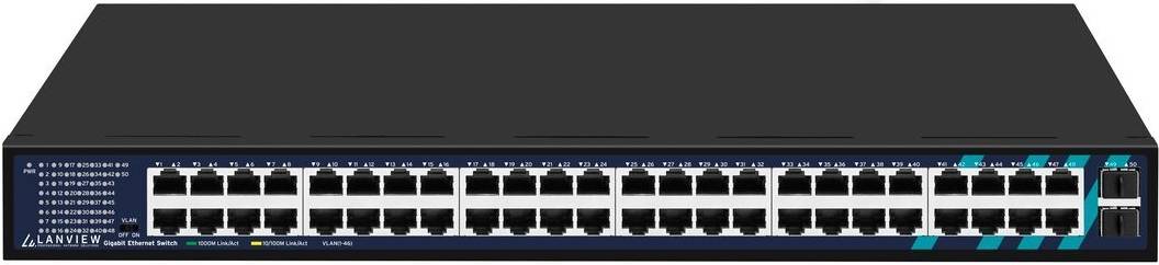 Lanview Unmanaged RJ45 With 2 Gigabit SFP ports Full