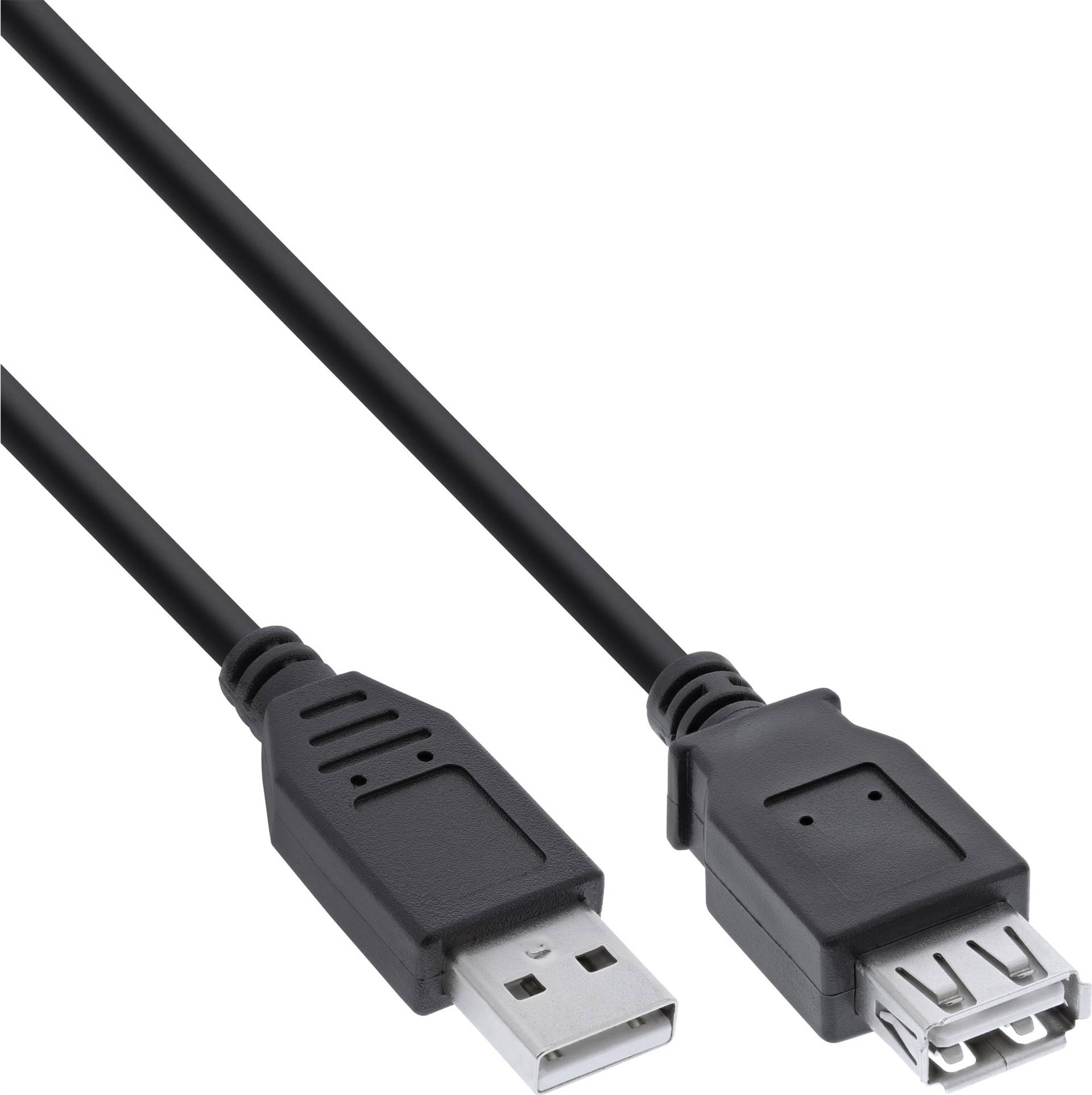 InLine 100er B-Pack USB 2.0 Verlängerung USB-A Stecker/Buchse schwarz
