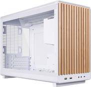 Lian Li A3-mATX Wood Glass Edition White – Micro-Tower PC-Gehäuse, Weiß/Holz (A3W-WDG)