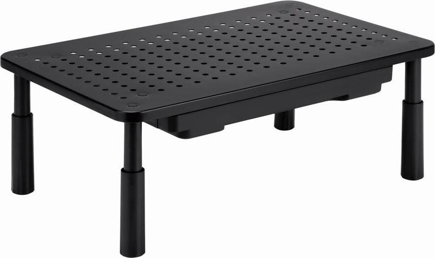 Gembird MS-TABLE-D-01 Verstellbarer Monitorständer mit Schublade (rechteckig) (MS-TABLE-D-01)