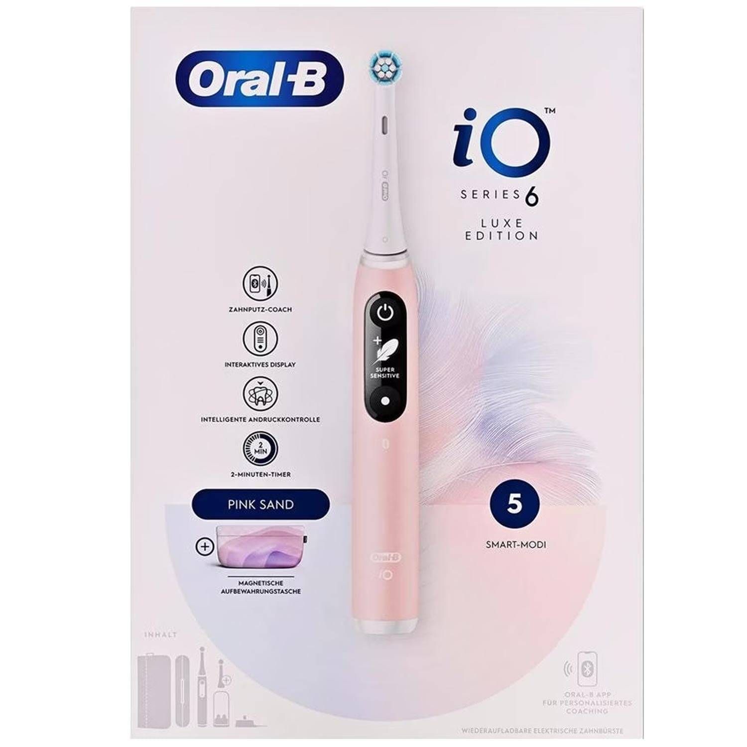 Oral-B iO Series 6 Luxe Edition elektrische Zahnbürste pink sand