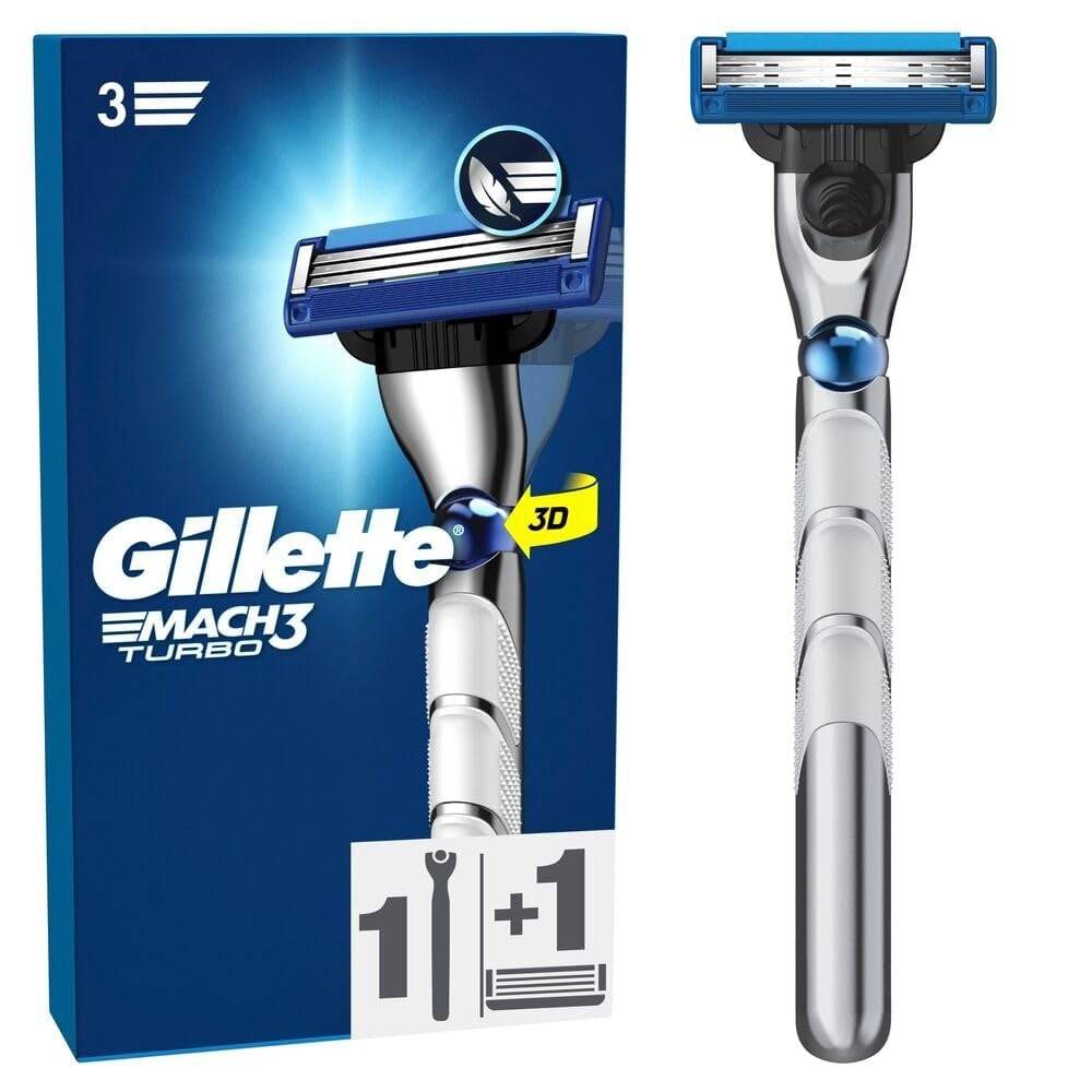 Gillette Mach3 Turbo Rasierer inkl. 1 Klinge grau