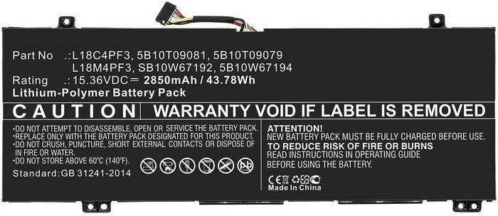 CoreParts Laptop Battery 43.78Wh Li-ion 15.36V 2850mAh Black