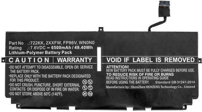 CoreParts Laptop Battery 49.40Wh Li-Polymer 7.6V 6500mAh