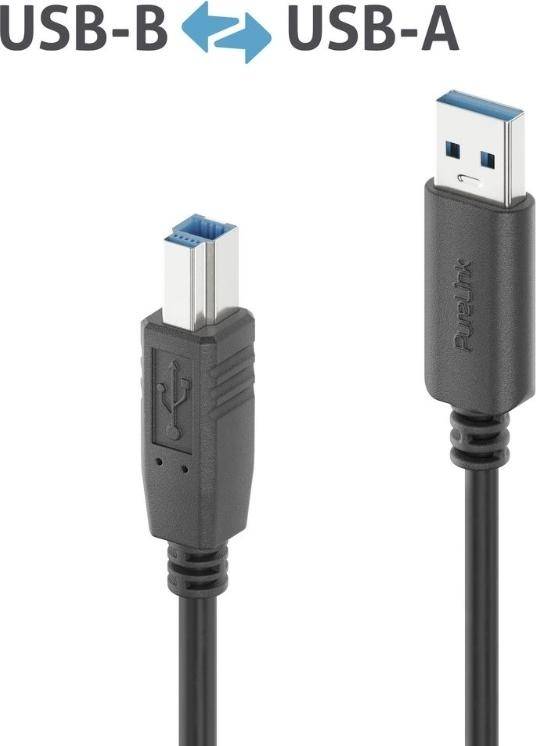 PureLink IS2301-020 Hochwertiges USB 3.2 USB-A USB-B Kabel