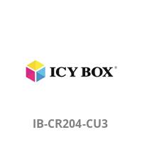 Logo von ICY BOX mit einem kubischen Design in Gelb, Blau und Rosa über dem Text „ICY BOX