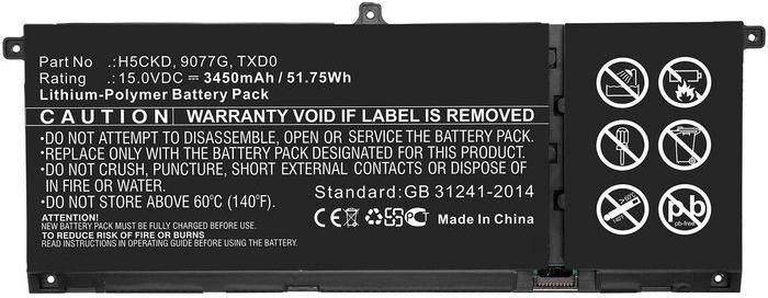 CoreParts Laptop Battery 51.75Wh Li-Polymer 15V 3450mAh TXD03
