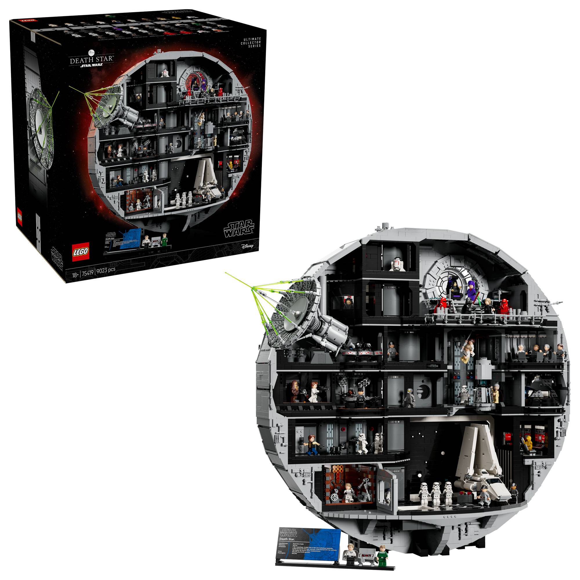 Ein detailliertes LEGO-Modell des Todessterns aus „Star Wars