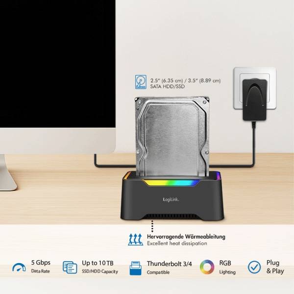 LOGILINK Dockingstation QP0035, USB 3.2