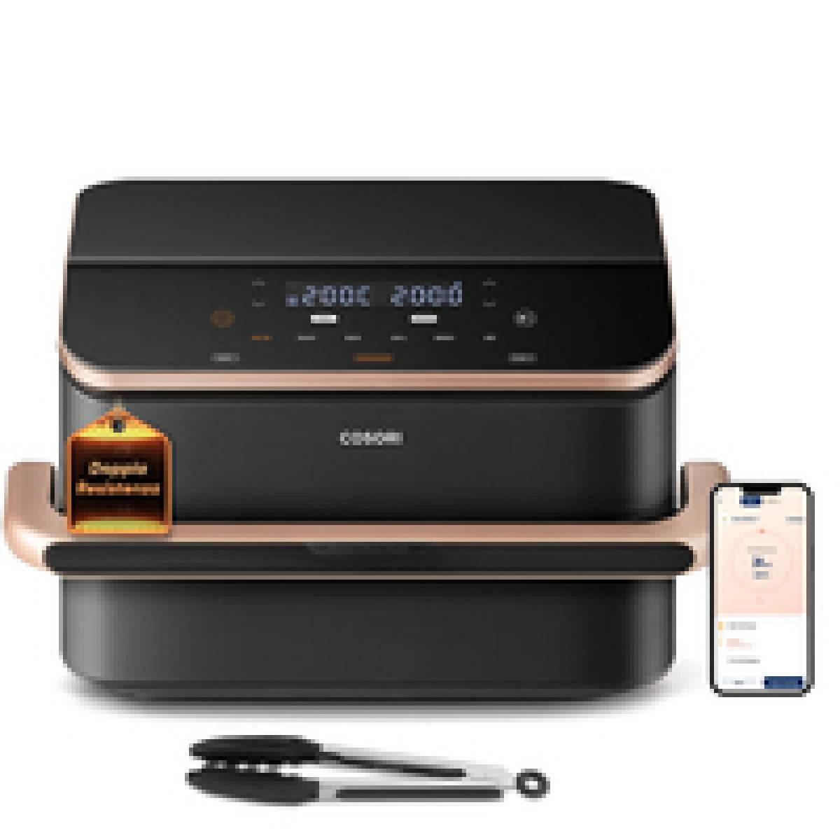 Heiluftfritteuse Dual Blaze Twinfry CAF-TF101S-AEUR (schwarz, 2.800 Watt, Korb 10 Liter / 2x 5 Home