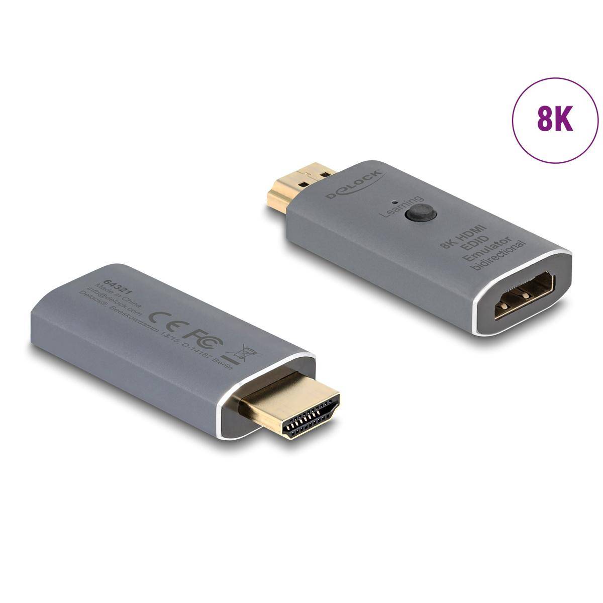 64321 - Delock HDMI EDID Emulator 8K bidirektional