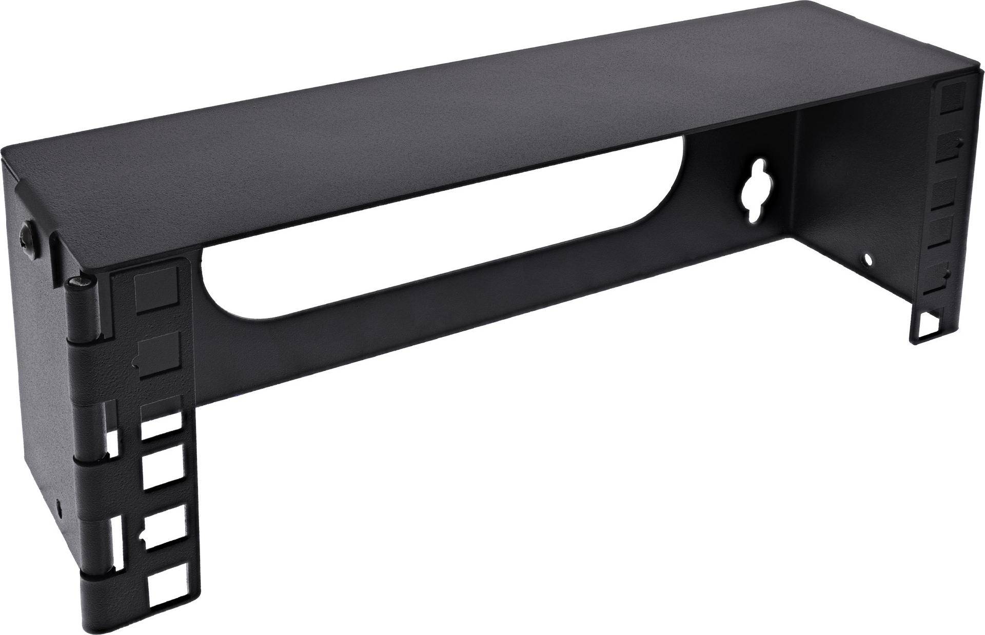 InLine 10'' Mini Rack zur Wandmontage 2HE 7.6cm Tiefe schwarz (10102A)