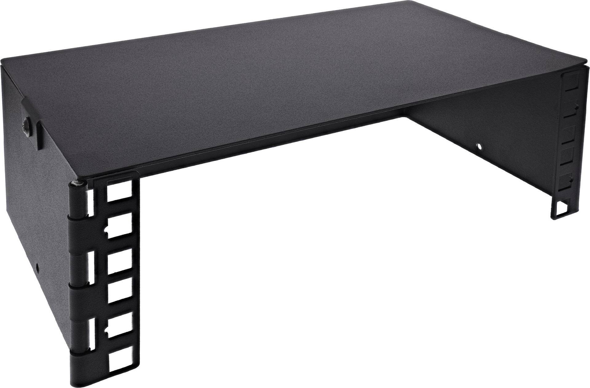InLine 10'' Mini Rack zur Wandmontage 2HE 15.2cm Tiefe schwarz (10102B)