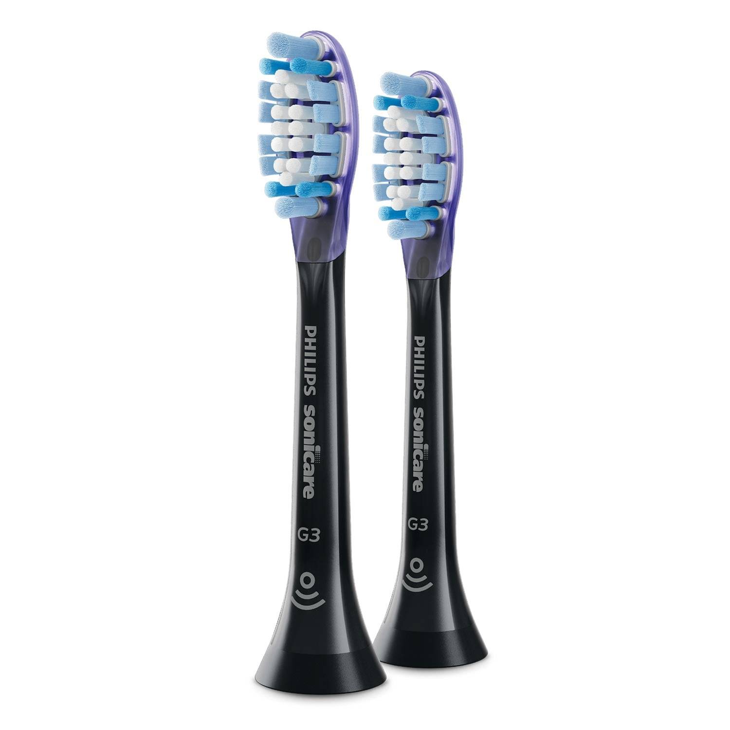 Philips Sonicare G3 Premium Gum Care Ersatzbürstenköpfe 2er-Pack schwarz