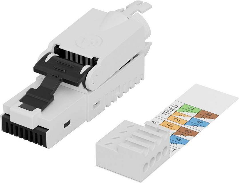 Lanview RJ45 UTP plug Cat6a for AWG22-24 solid/stranded (LVN125445-CAT6A-UTP)
