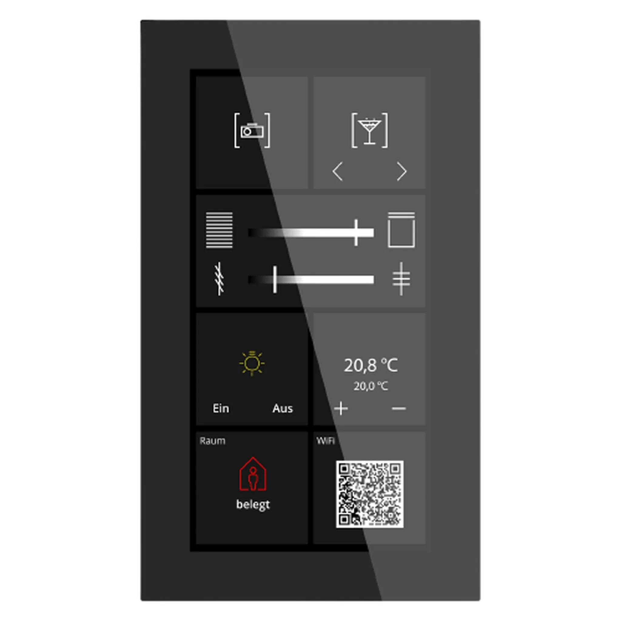 MDT KNX Glas Touch Smart Plus 6 Zoll, KNX Secure, Schwarz, 1 Stk.