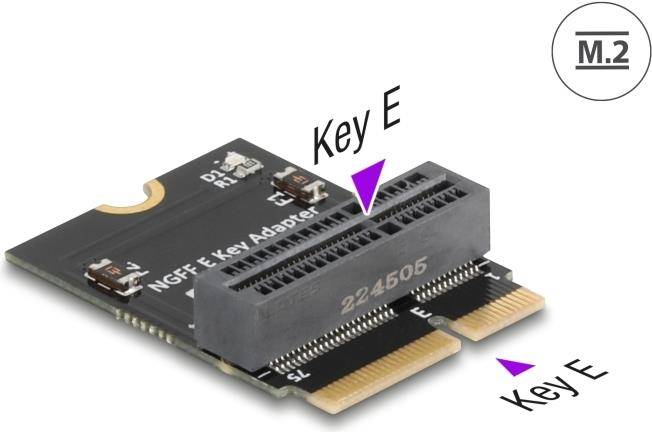 Delock 64341 Adapter M.2 Key E> Slot gewinkelt (64341)