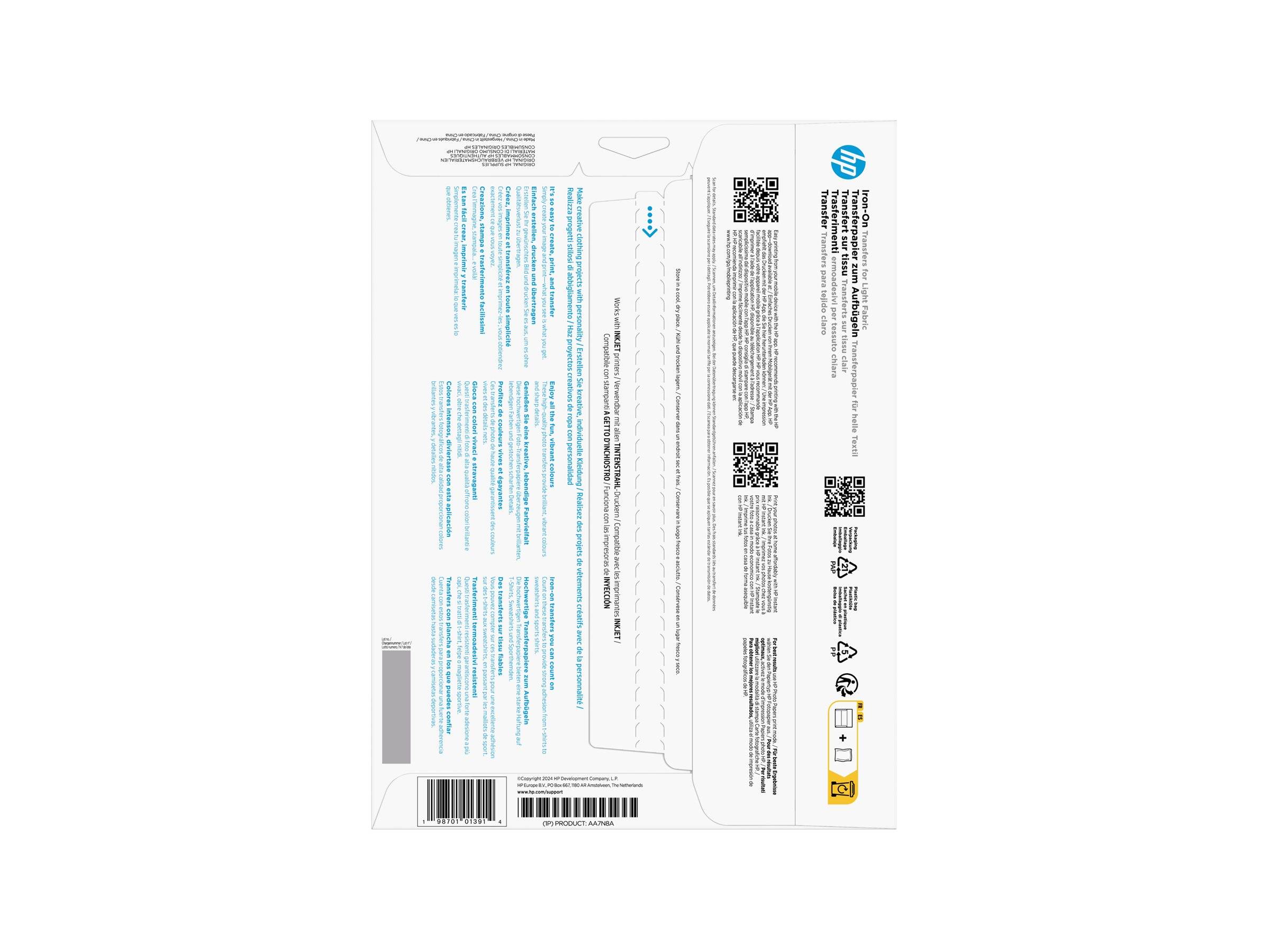 HP Light Fabric A4 (210 x 297 mm) 10 Etikett(en)