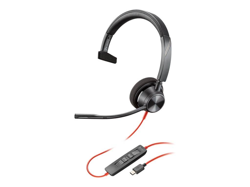 Poly Blackwire 3310-M - Microsoft Teams - 3300Series - Headset - On-Ear -