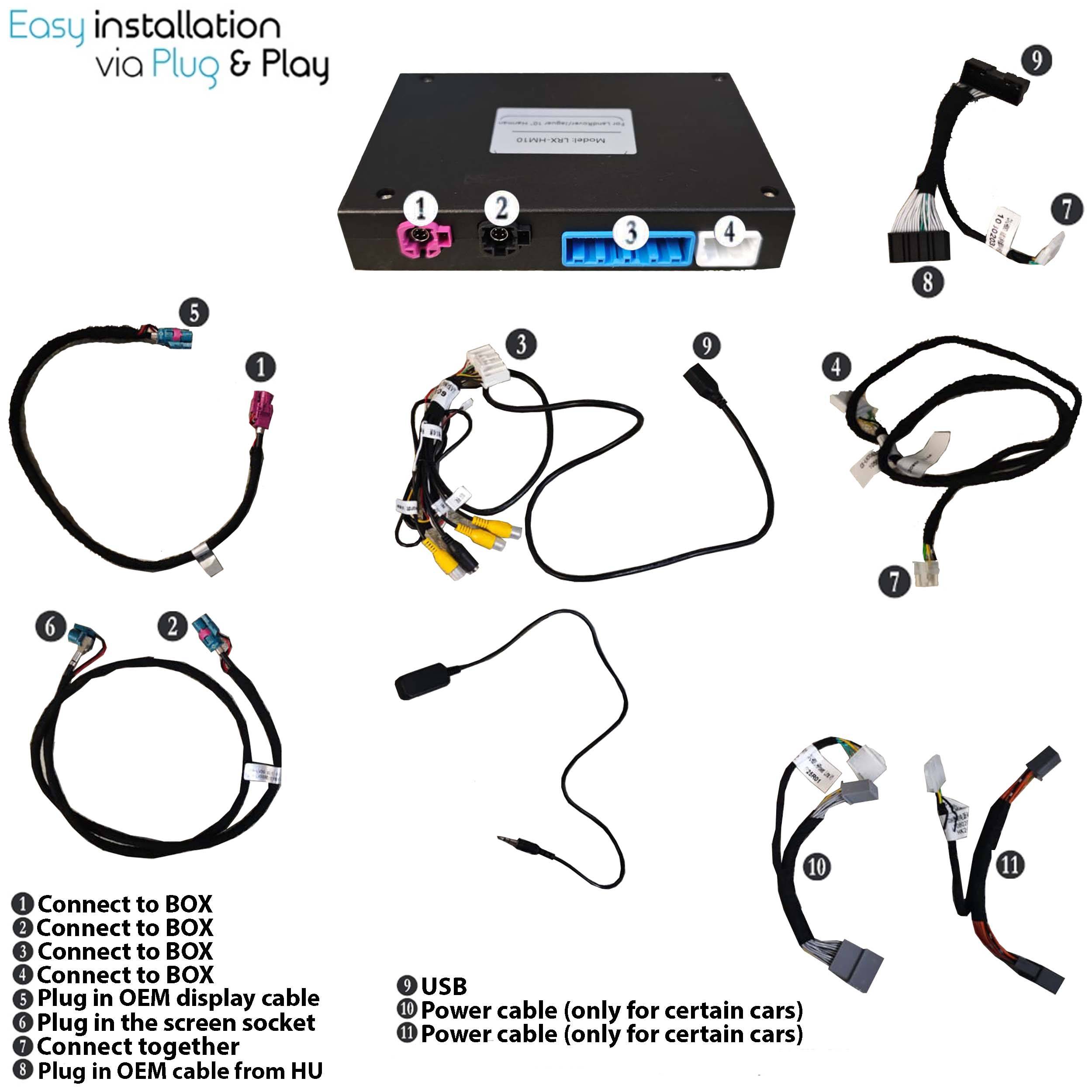 Für Range Rover Jaguar Harman HU CarPlay Android Auto Media Interface