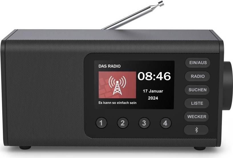 Hama DR1001 Digitalradio Radiowecker FM/DAB+/Bluetooth RX