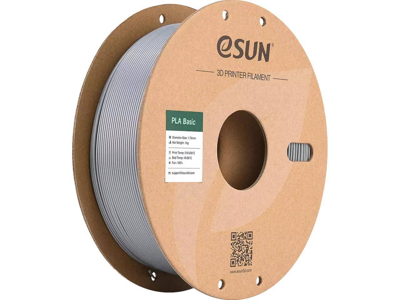 eSUN PLA-Basic Filament, 1,75mm, 1kg - Farbton: Silver
