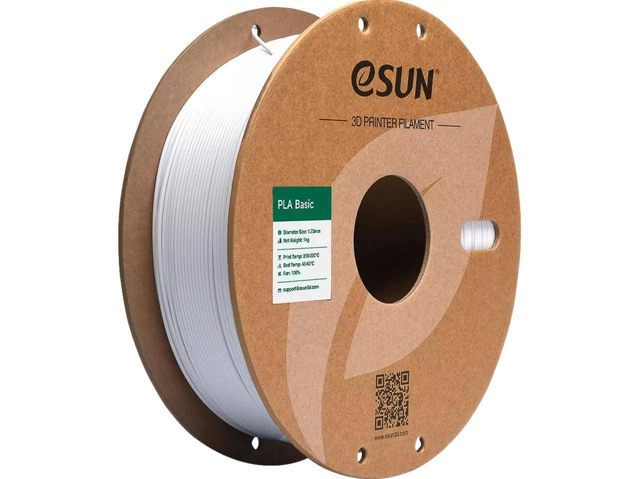 eSUN PLA-Basic Filament, 1,75mm, 1kg - Farbton: Cold White